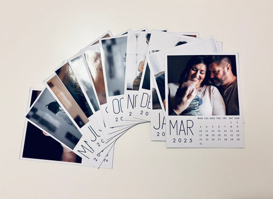 Year calendar Magnets with personalized photos.